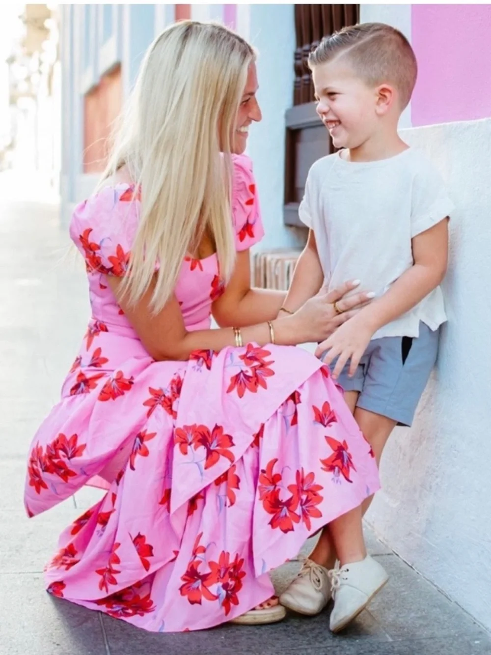 Likely Lottie Floral Puff Sleeve Tiered Ruffle Midi Dress - Picture 4 of 8
